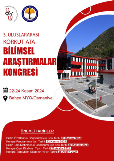 3. Uluslararası Korkut Ata Bilimsel Araştırmalar Kongresi