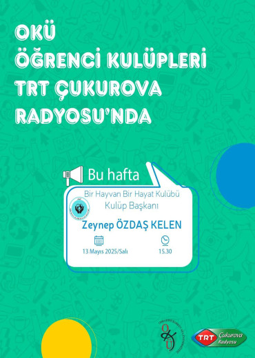 OKÜ Öğrenci Kulüpleri TRT Çukurova Radyosu'nda